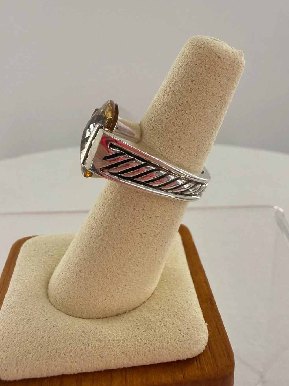 David Yurman Citrine & Diamond Deco Ring